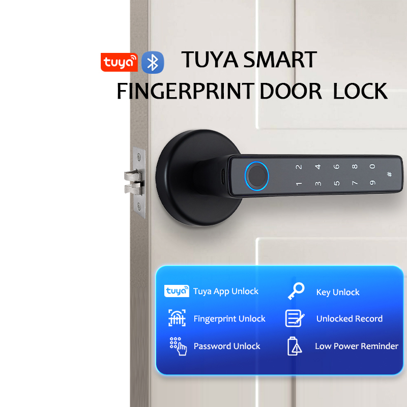 WF‑F8 serrure Tuya à empreinte digitale avec cinq fonctions principales