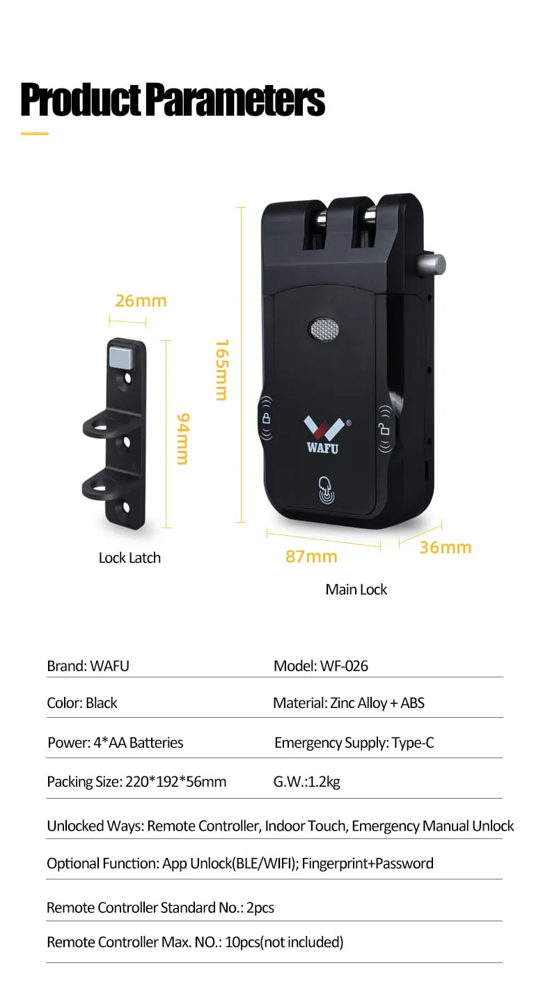 WAFU WF-026 Hidden Anti-Theft Lock — hidden remote lock, Europe hit | detail image 14