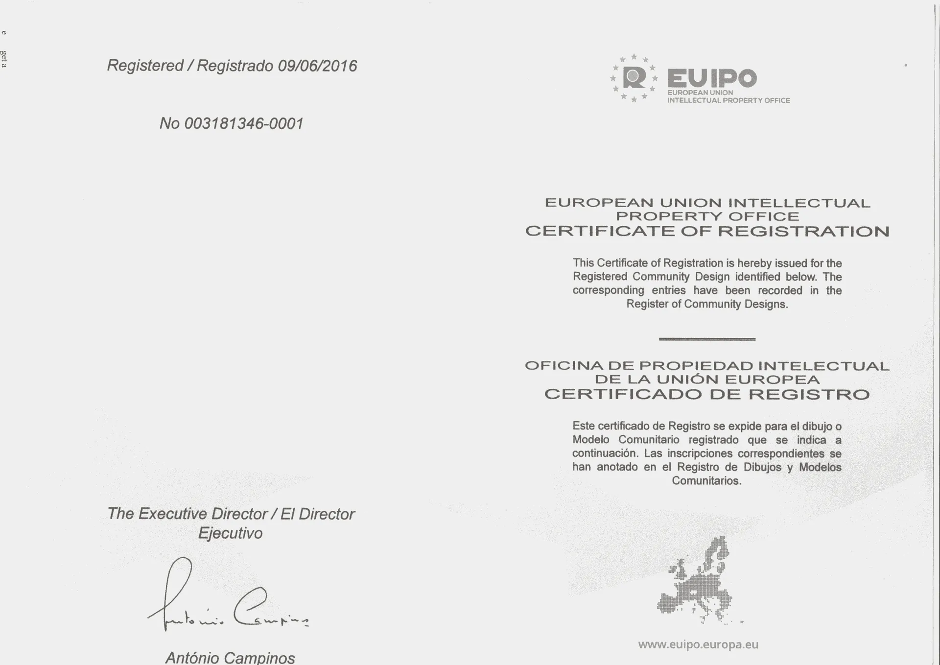 Certificat de Brevet International
