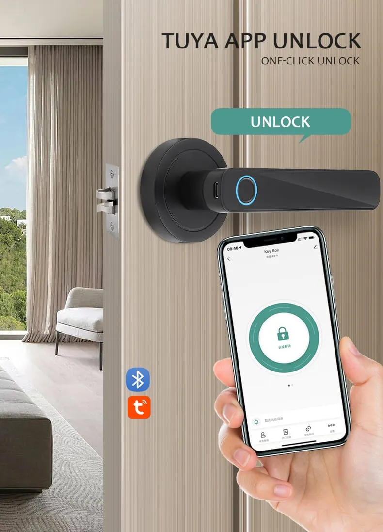 WAFU WF-F3 Fingerprint & Password Handle Lock — WAFU WF-F3, fingerprint password handle lock | detail image 3