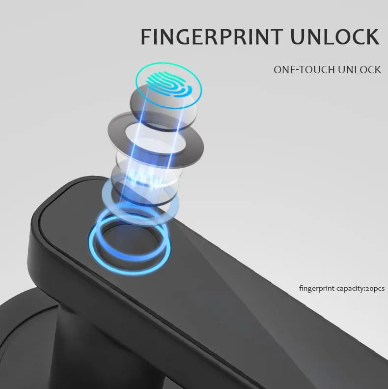 WAFU WF-F3 Fingerprint & Password Handle Lock — WAFU WF-F3, fingerprint password handle lock | detail image 4