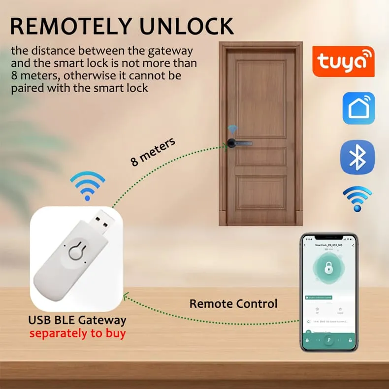WAFU WF-F6 Fingerprint Handle Lock — fingerprint handle lock, Bluetooth door lock | detail image 11