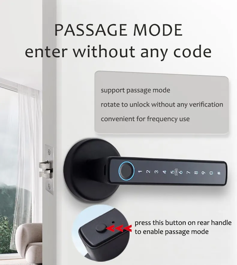 WAFU WF-F6 Fingerprint Handle Lock — fingerprint handle lock, Bluetooth door lock | detail image 16