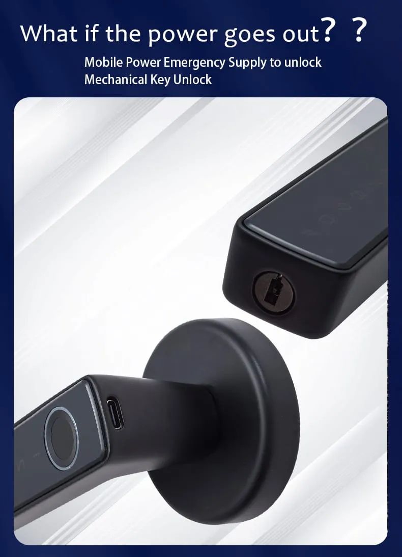 WAFU WF-F6 Fingerprint Handle Lock — fingerprint handle lock, Bluetooth door lock | detail image 18