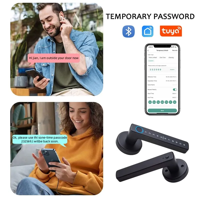 WAFU WF-F6 Fingerprint Handle Lock — fingerprint handle lock, Bluetooth door lock | detail image 8