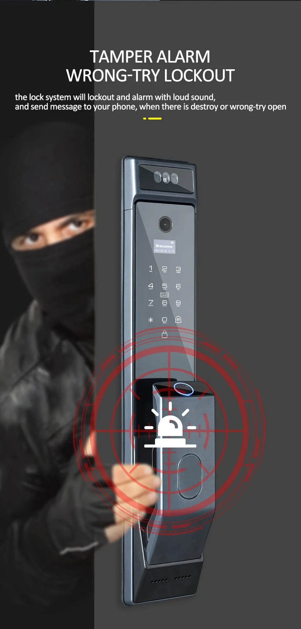 WAFU WF-MY4 3D Visual Peephole Lock — 3D face recognition, visual peephole lock | detail image 10