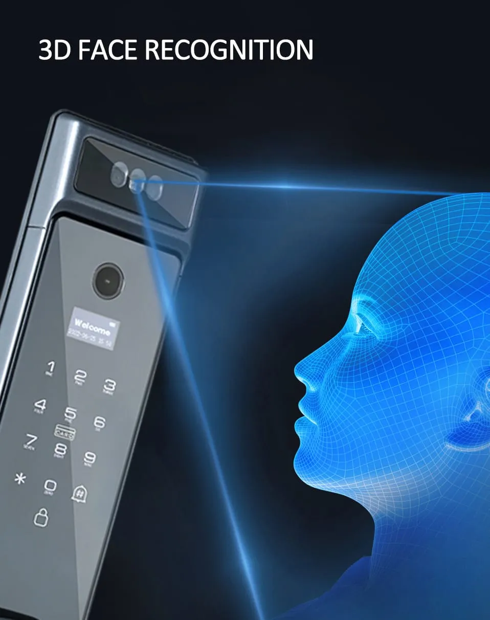 WAFU WF-MY4 3D Visual Peephole Lock — 3D face recognition, visual peephole lock | detail image 3