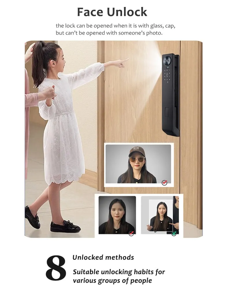 WAFU WF-MY6 3D Face & Peephole Lock — 3D face peephole lock, 26 languages | detail image 4