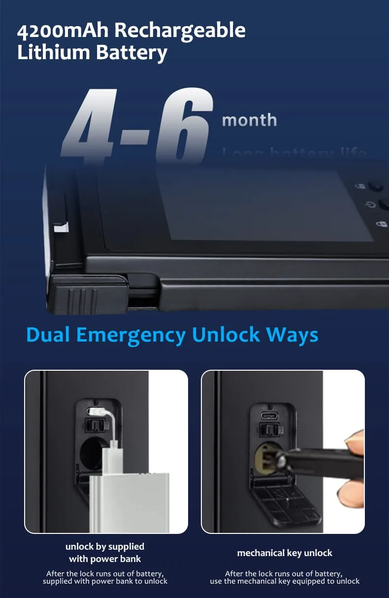 WAFU WF-MY6 3D Face & Peephole Lock — 3D face peephole lock, 26 languages | detail image 7