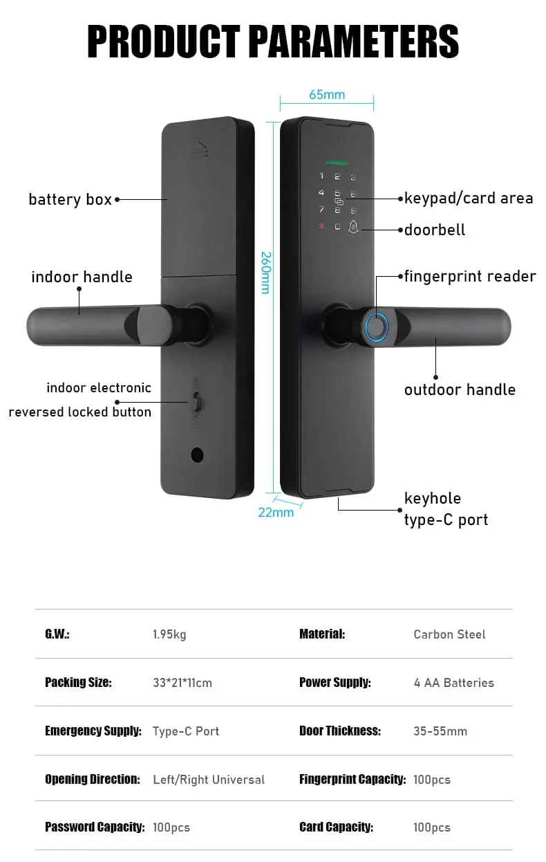 WAFU WF-X8 Smart Peephole Lock — smart peephole lock, 10-language menu | detail image 14