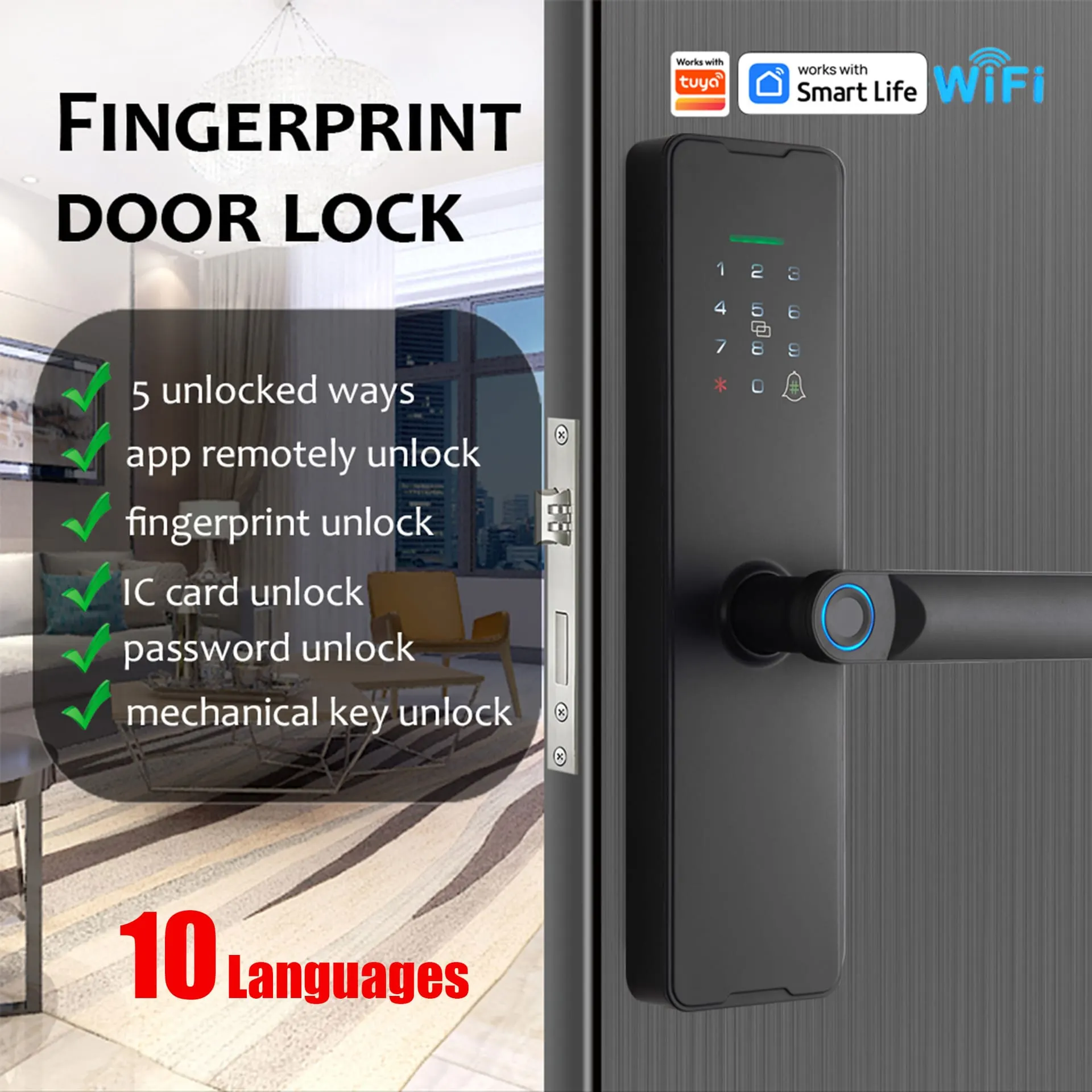 WF‑X8 Wi‑Fi déverrouillage 5‑en‑1 multilingue